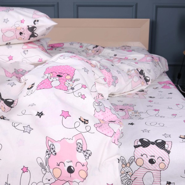 Фото - Комплект постельного белья MirSon Бязь 17-0776 Magic cats pink 220х240 (2200011238289)
